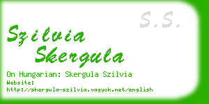 szilvia skergula business card